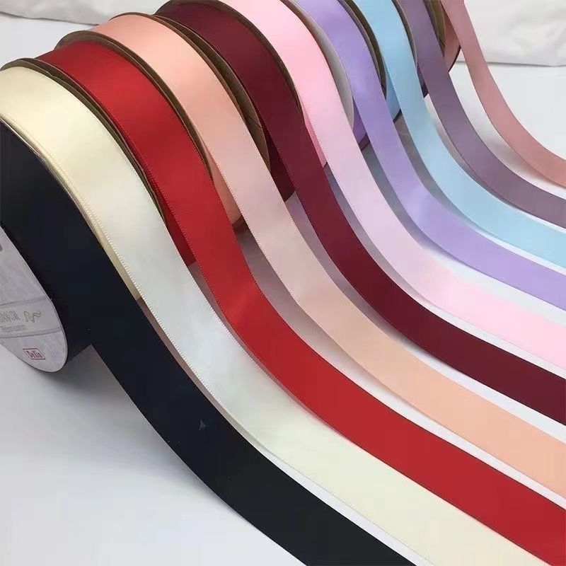 2.5cm100码纯色花艺丝带鲜花花束包装高品质涤纶彩带