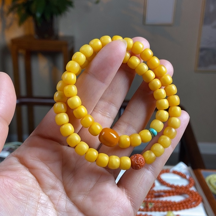 琥珀手链未镶嵌蜜蜡手串7