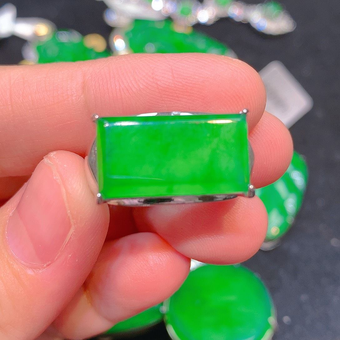 吊坠(不含链)银S925镶嵌翡翠翡翠