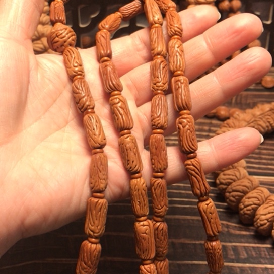 桃核手串灿*学龙纹脖挂7十