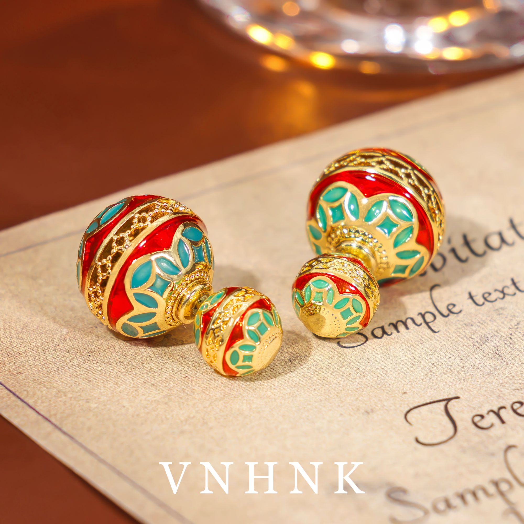 铜合金耳饰 美可儿   G113   彩色(16mm10mm)小众耳环