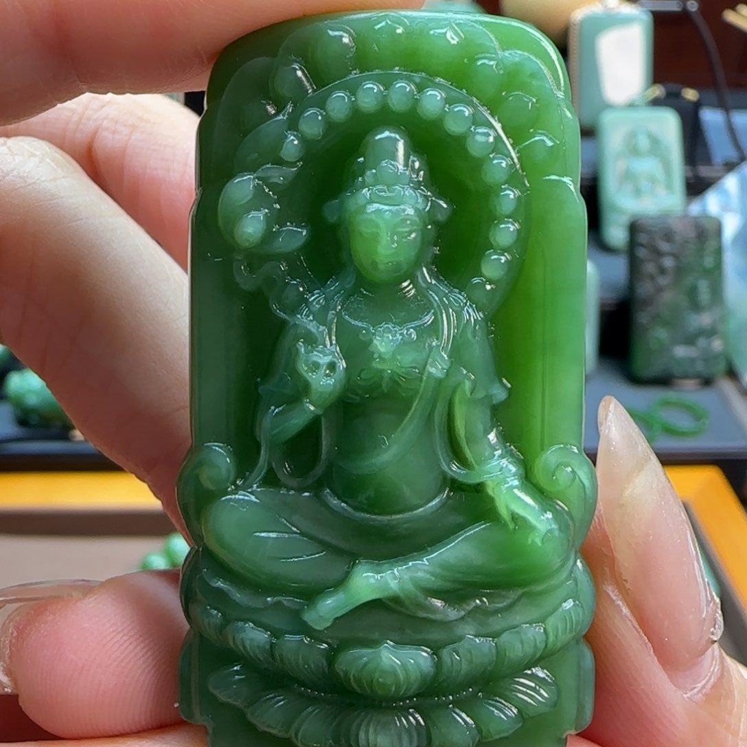 和田玉（碧玉）吊坠(不含链)未镶嵌