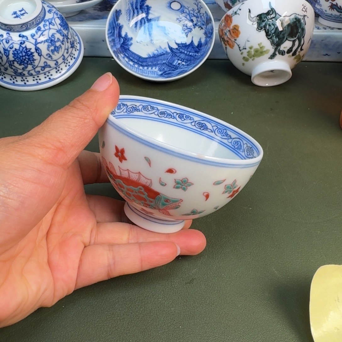 瓷景德镇纯手绘茶具圆圆269