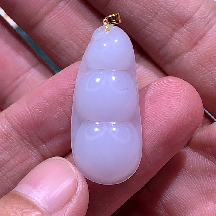 翡翠未镶嵌颈饰/炸/金扣头 福豆