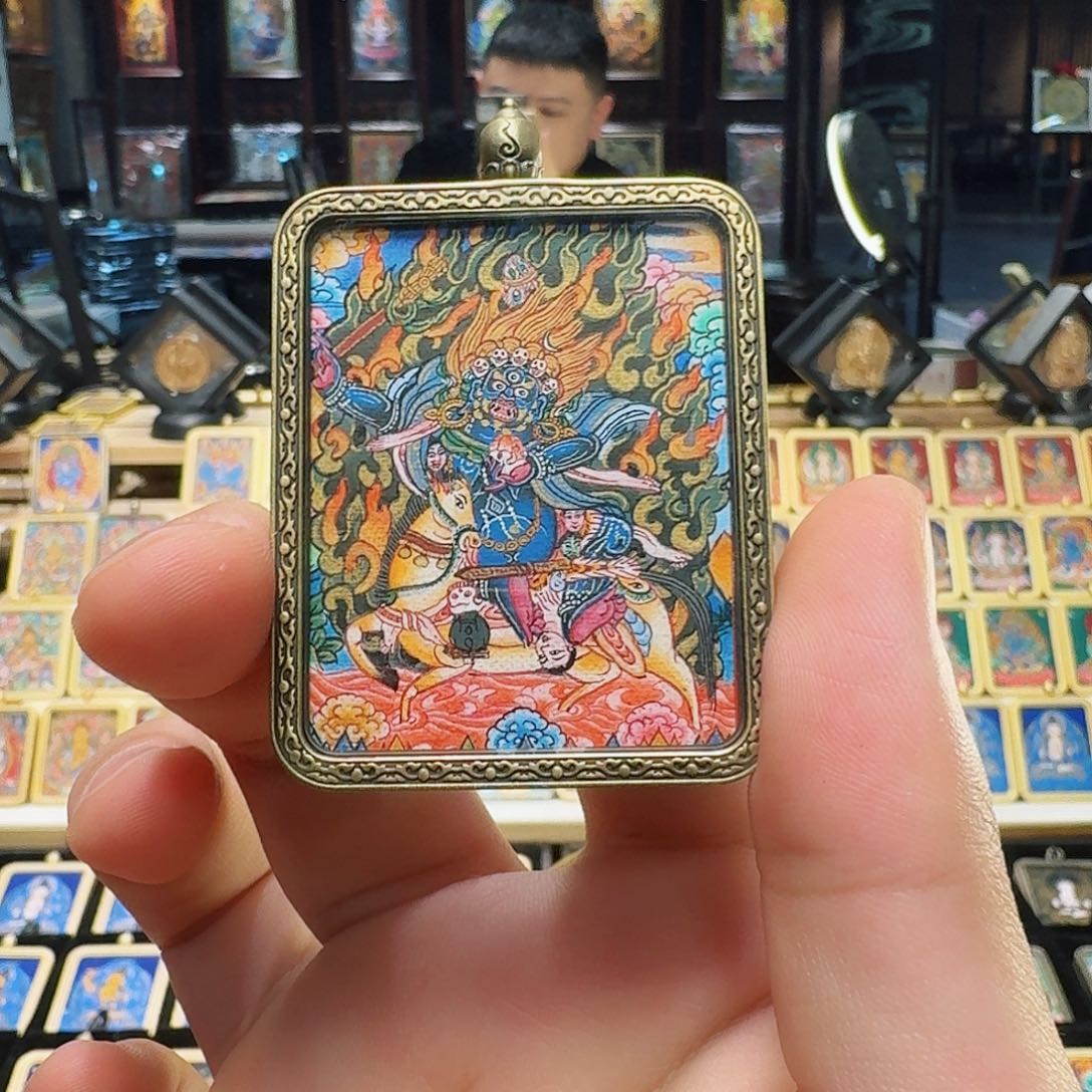 装裱画H****財吉祥天带壳子的一个 