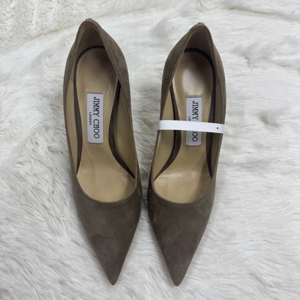 99新 JIMMY CHOO/吉米周 绒面尖头细高跟/37码/FZ108