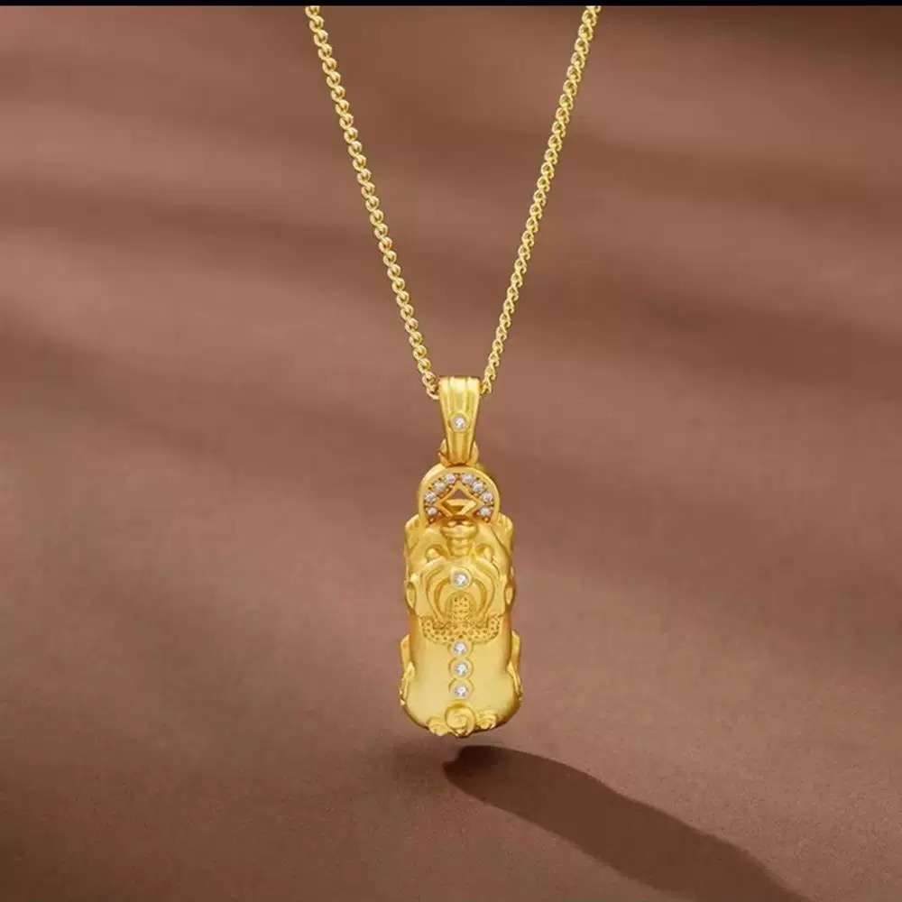 18K金 真金镶嵌吊坠 【钢印：AU750+鉴定证书】编号：Z57