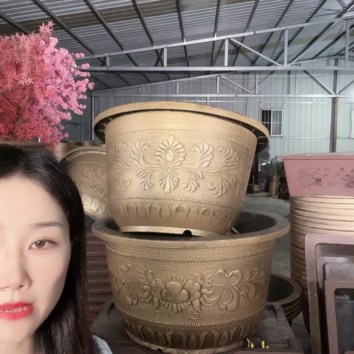 圆形70花盆2个有孔