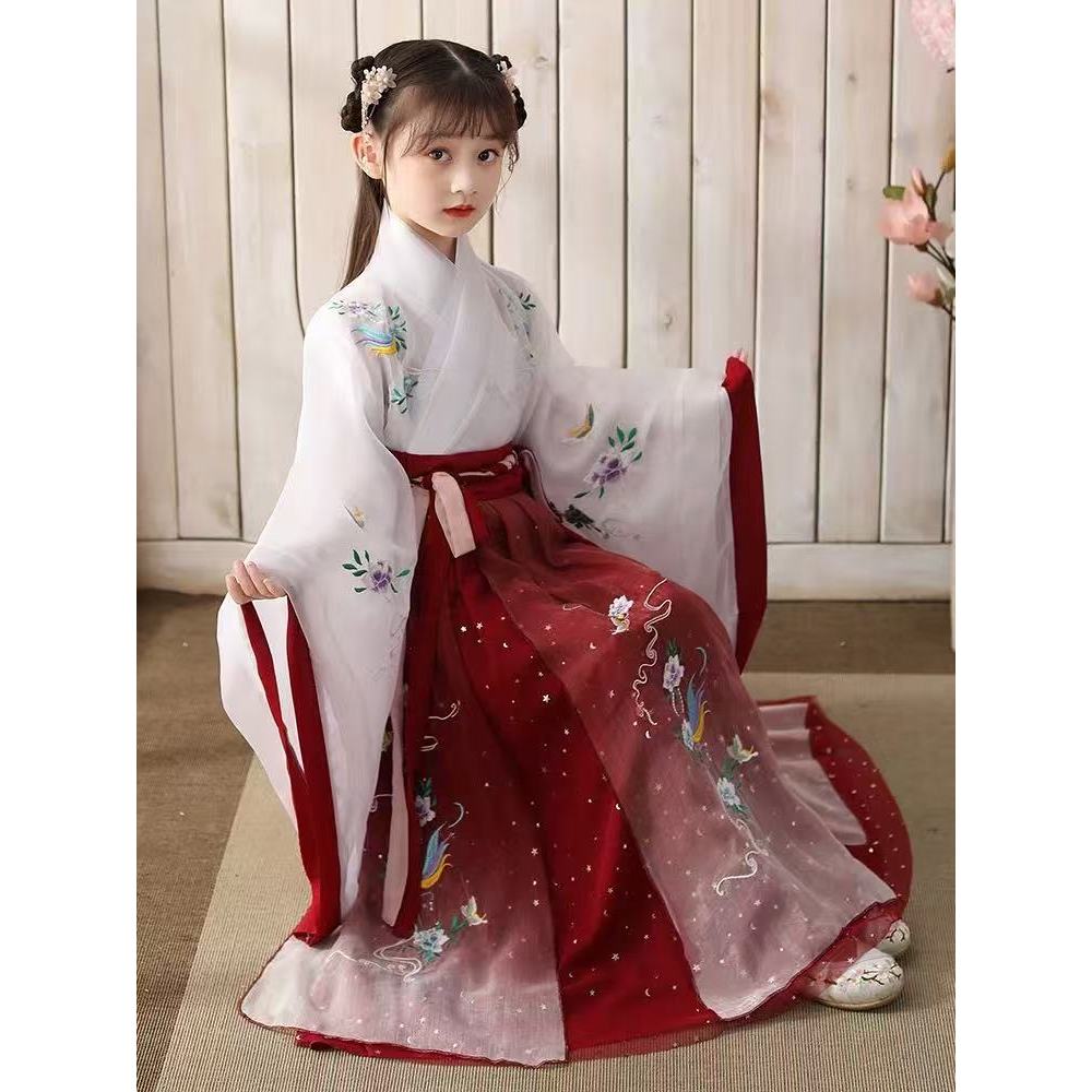 【星空大袖套装】国风系列女童套装 粉色