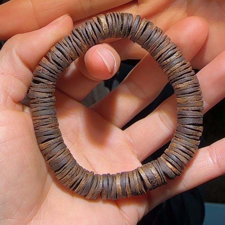 沉香手串药片珠沉水1.0手串13.5克