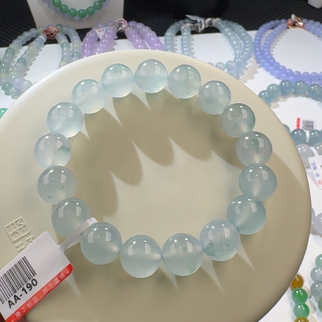 翡翠手串未镶嵌高冰飘花