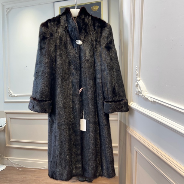 【C40】可立可翻挽袖阔版黑棕气质洋气减龄女款