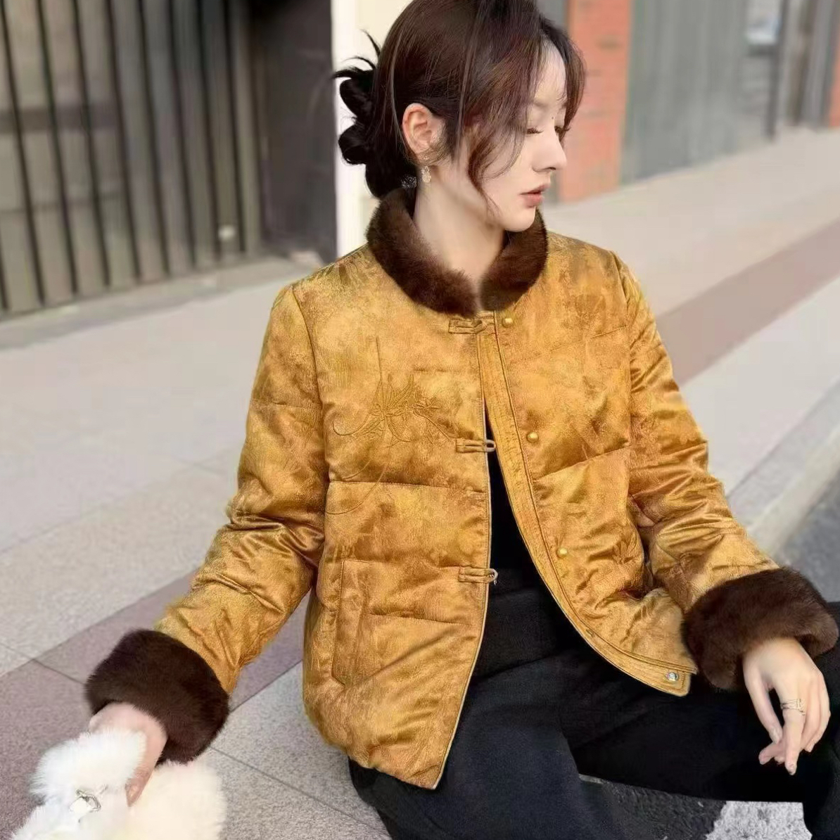 新款国风鹅绒服（可调不退）