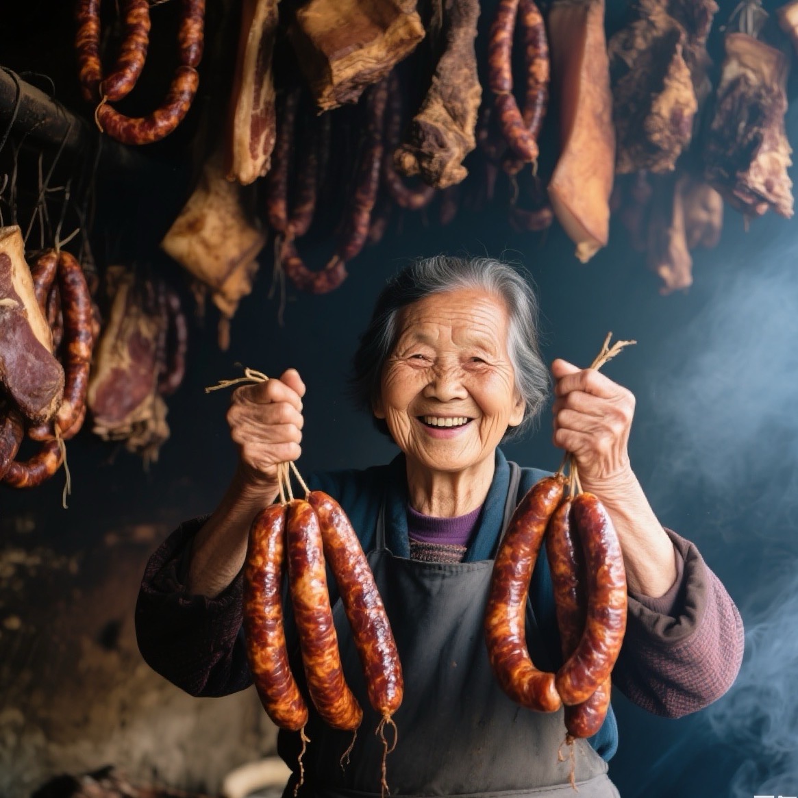 正宗烟熏香肠纯猪肉不含淀粉麻辣原味