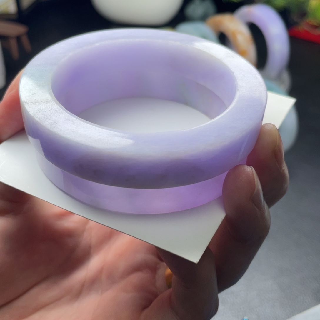 定制翡翠未镶嵌正圈紫罗兰包容漏