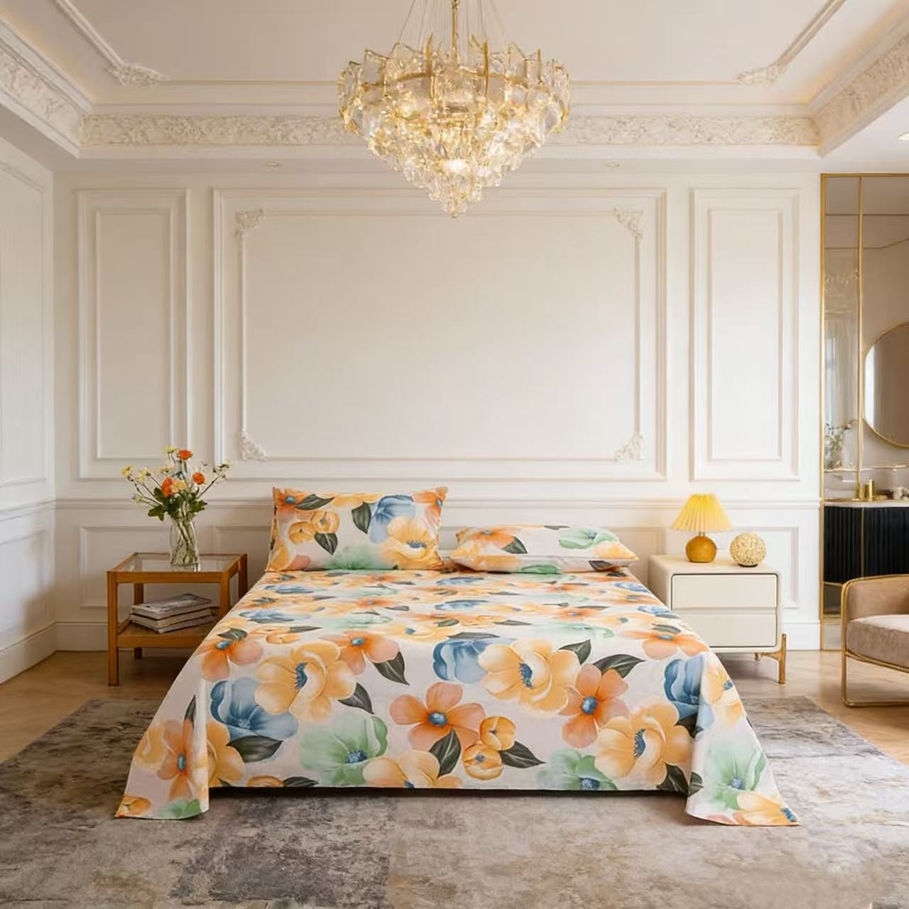 2026 新款秋冬花季印花通用双人床单单件可机洗防滑