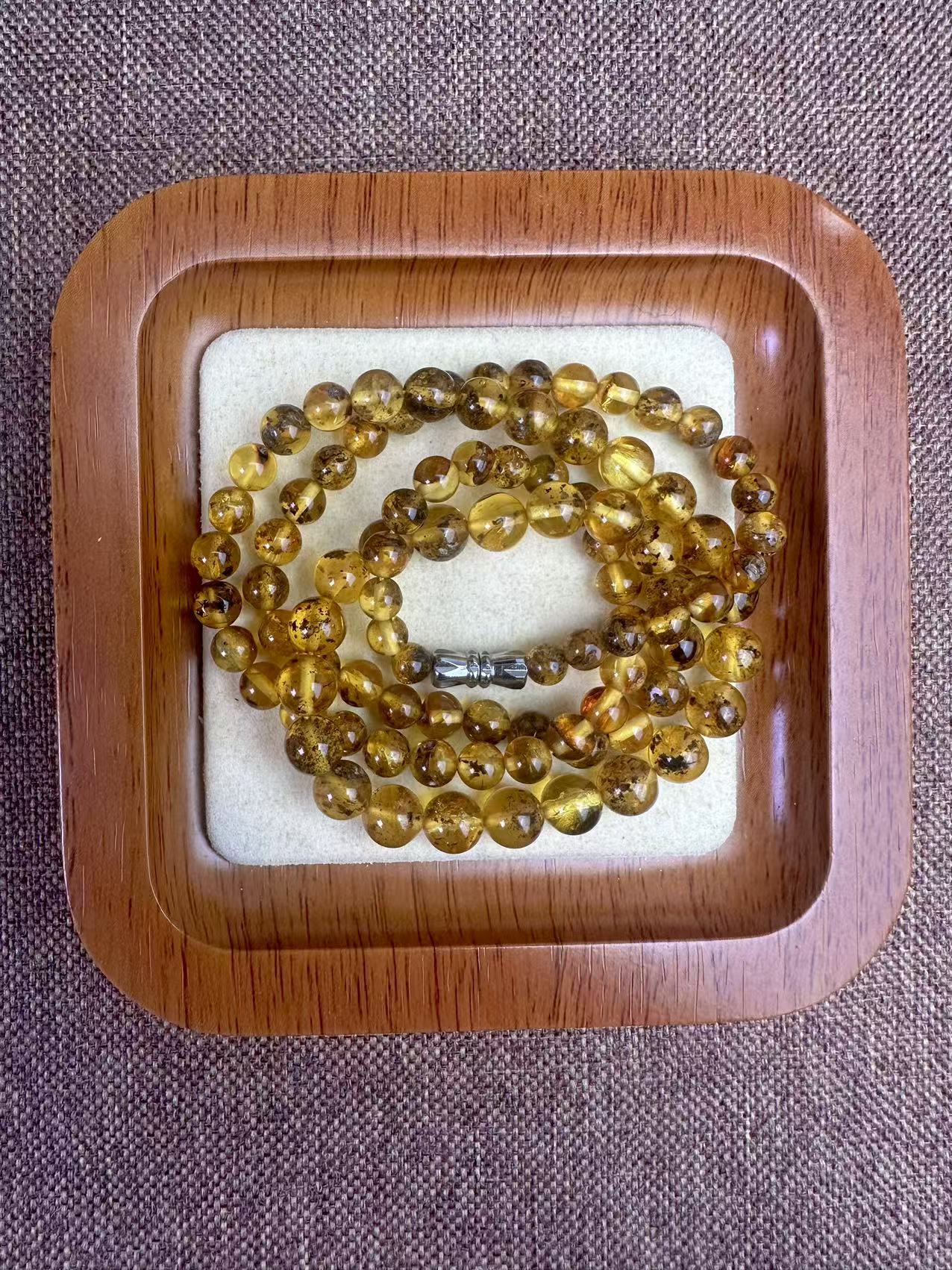 天然原矿琥珀蜜蜡塔链