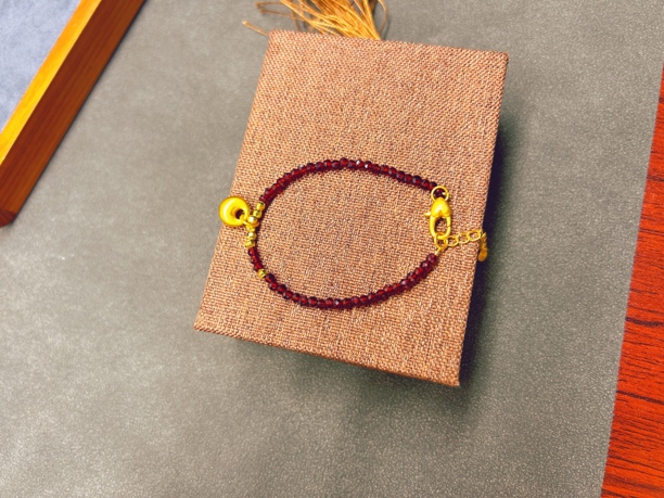 合金手链 原创 小金坨手链时尚纯手工编织简约金色百搭三八节礼物