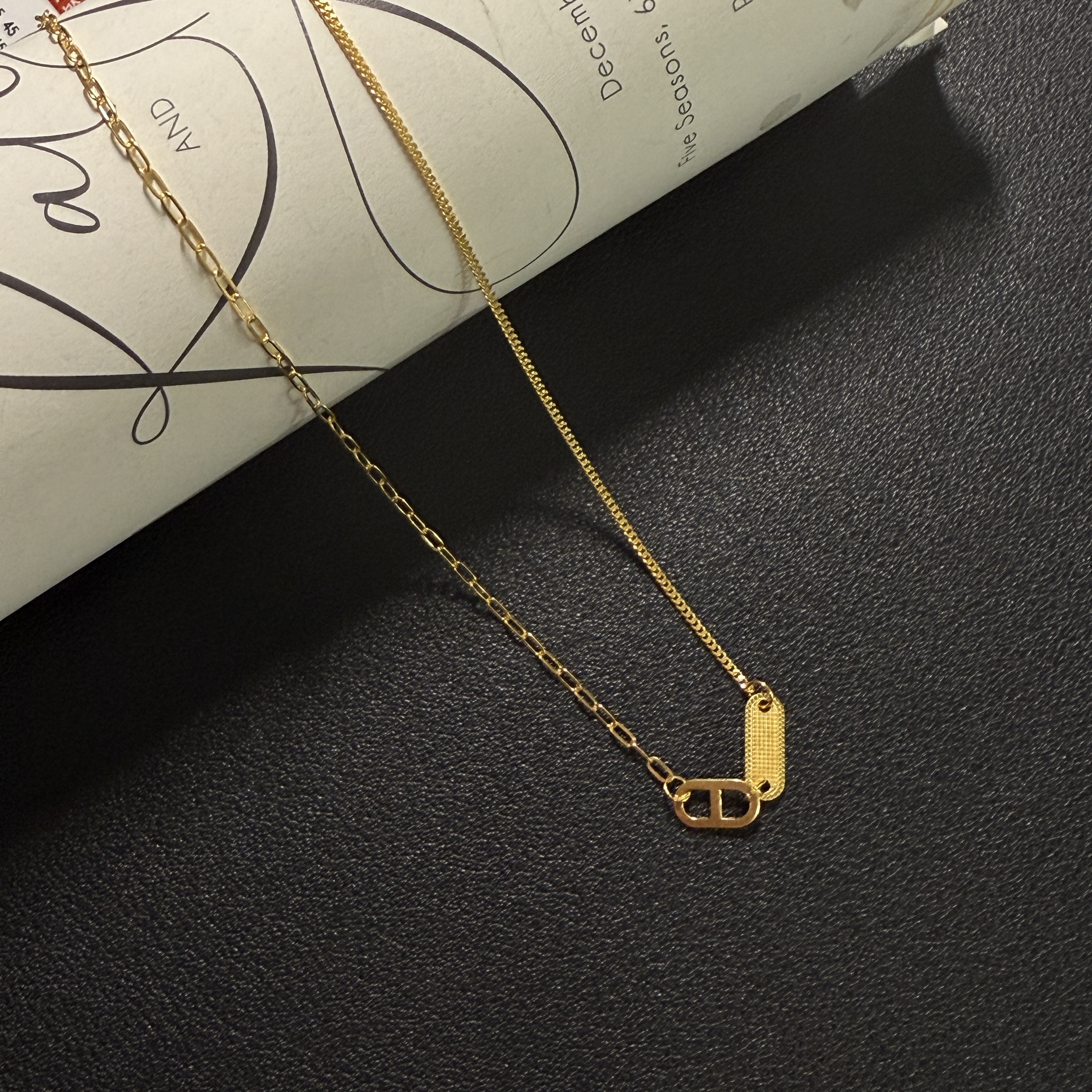 5G工艺【AB链猪鼻子黄金项链】足金999