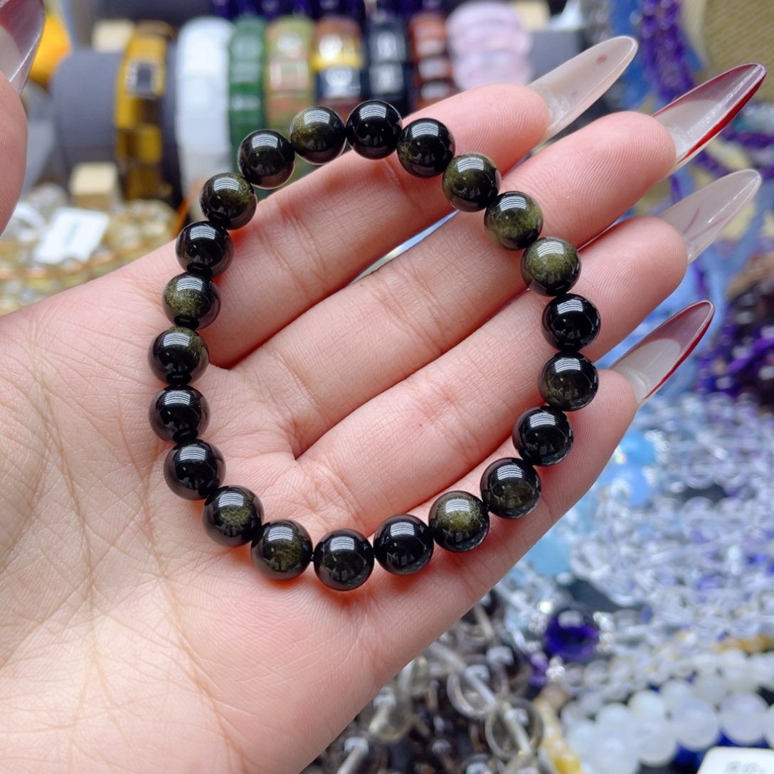 水晶手链未镶嵌8mmmmmmmmmmmm金耀