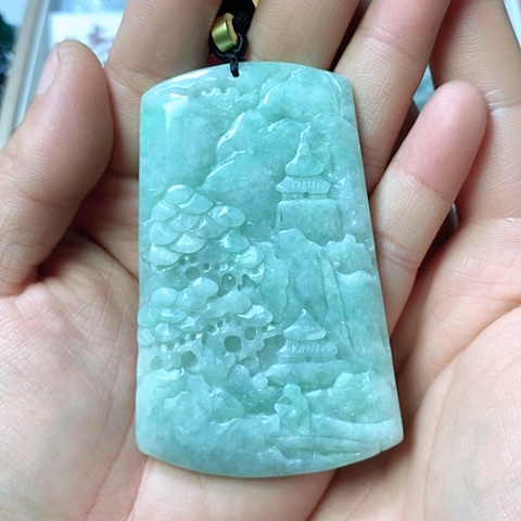 翡翠颈饰未镶嵌天然缅甸翡翠a货
