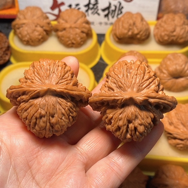 文玩核桃把件四座楼 全品精对45