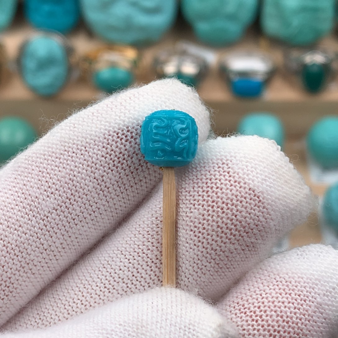 绿松石配饰未镶嵌卡8*8