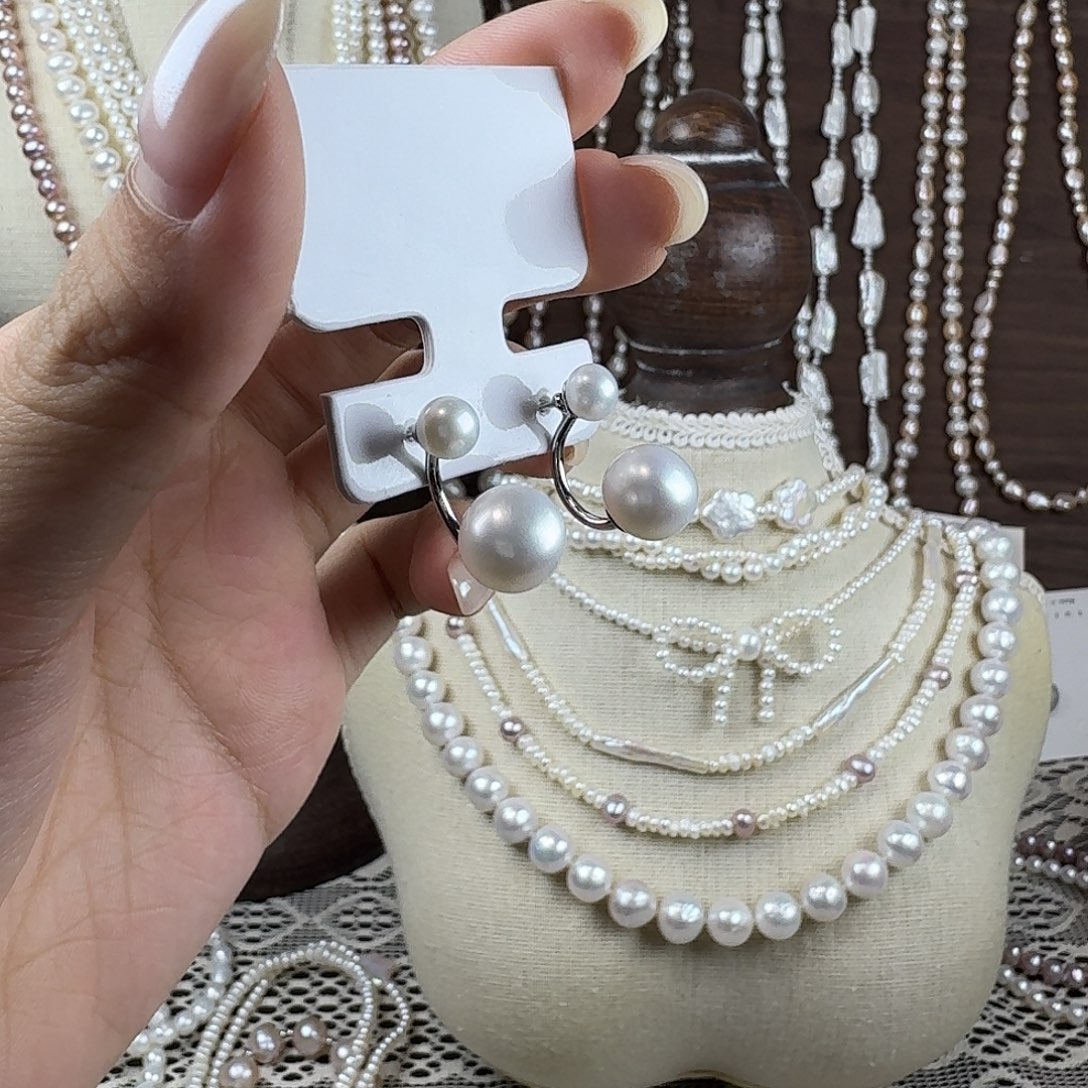 淡水珍珠耳钉未镶嵌