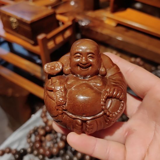 小叶桢楠金丝楠木弥勒佛