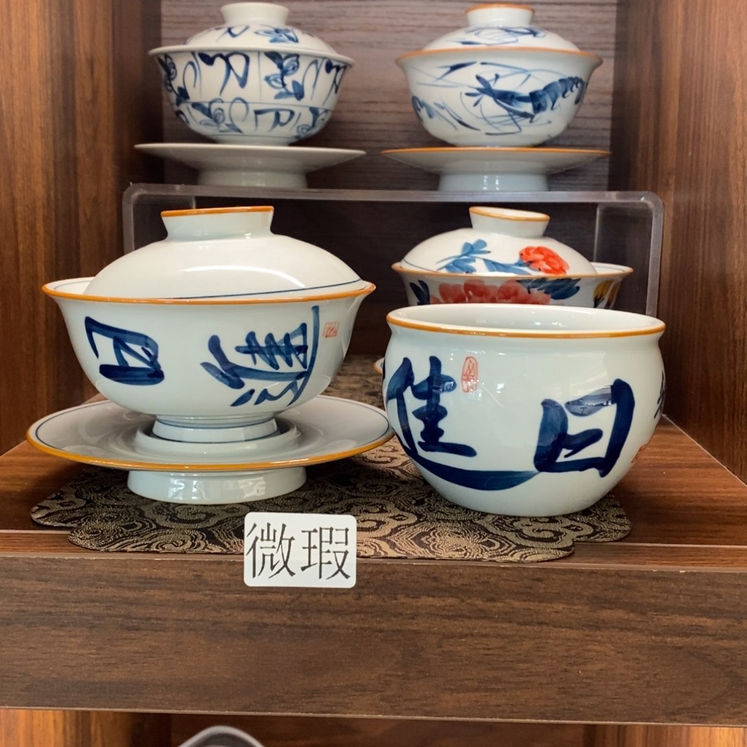 釉下彩手工绘制手工绘制