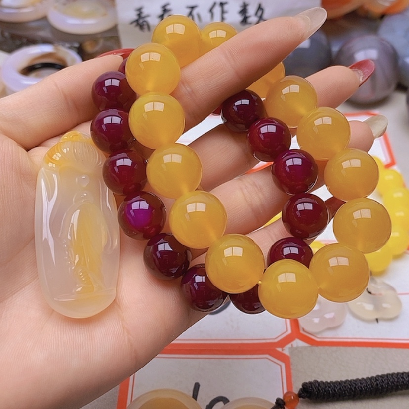 【闪购商品】未镶嵌玛瑙/玉髓珠宝半成品七*