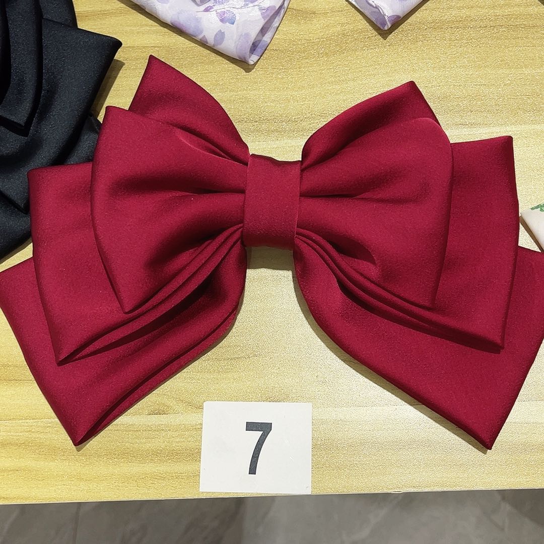 皮质铁合金蝴蝶结发夹