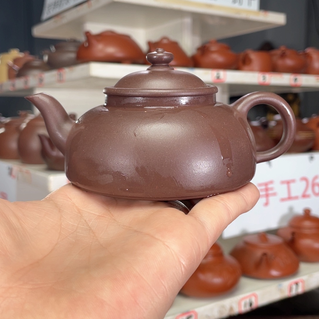 紫砂茶壶紫泥全手工170毫升