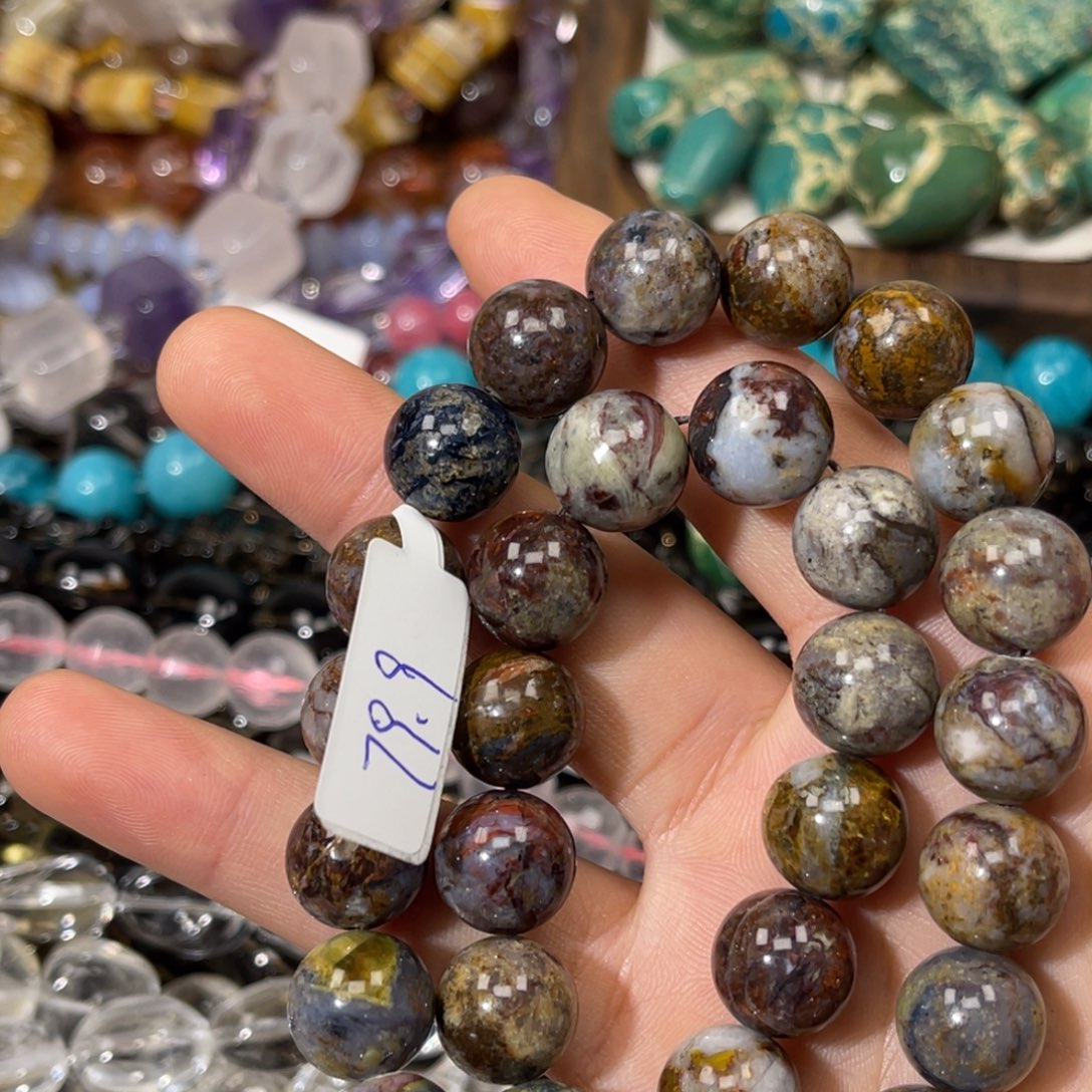 玛瑙/玉髓散珠彼得石卡12