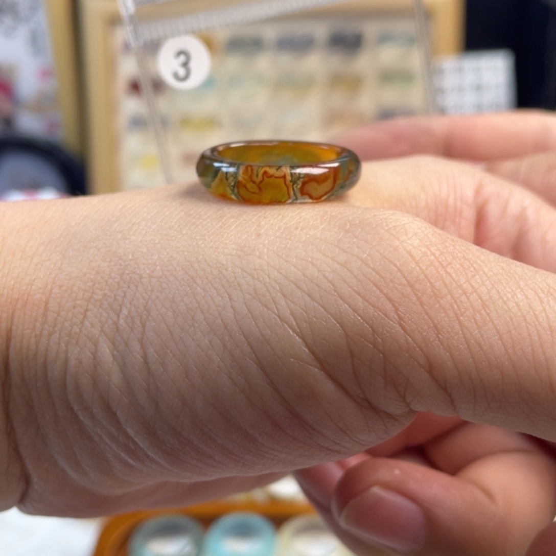 玛瑙/玉髓未镶嵌戒指港18