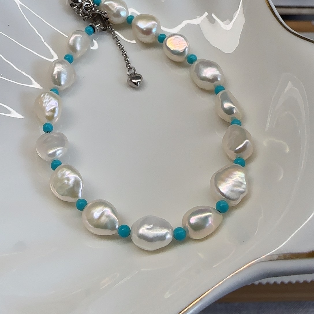 淡水珍珠手绳银S925镶嵌M****u