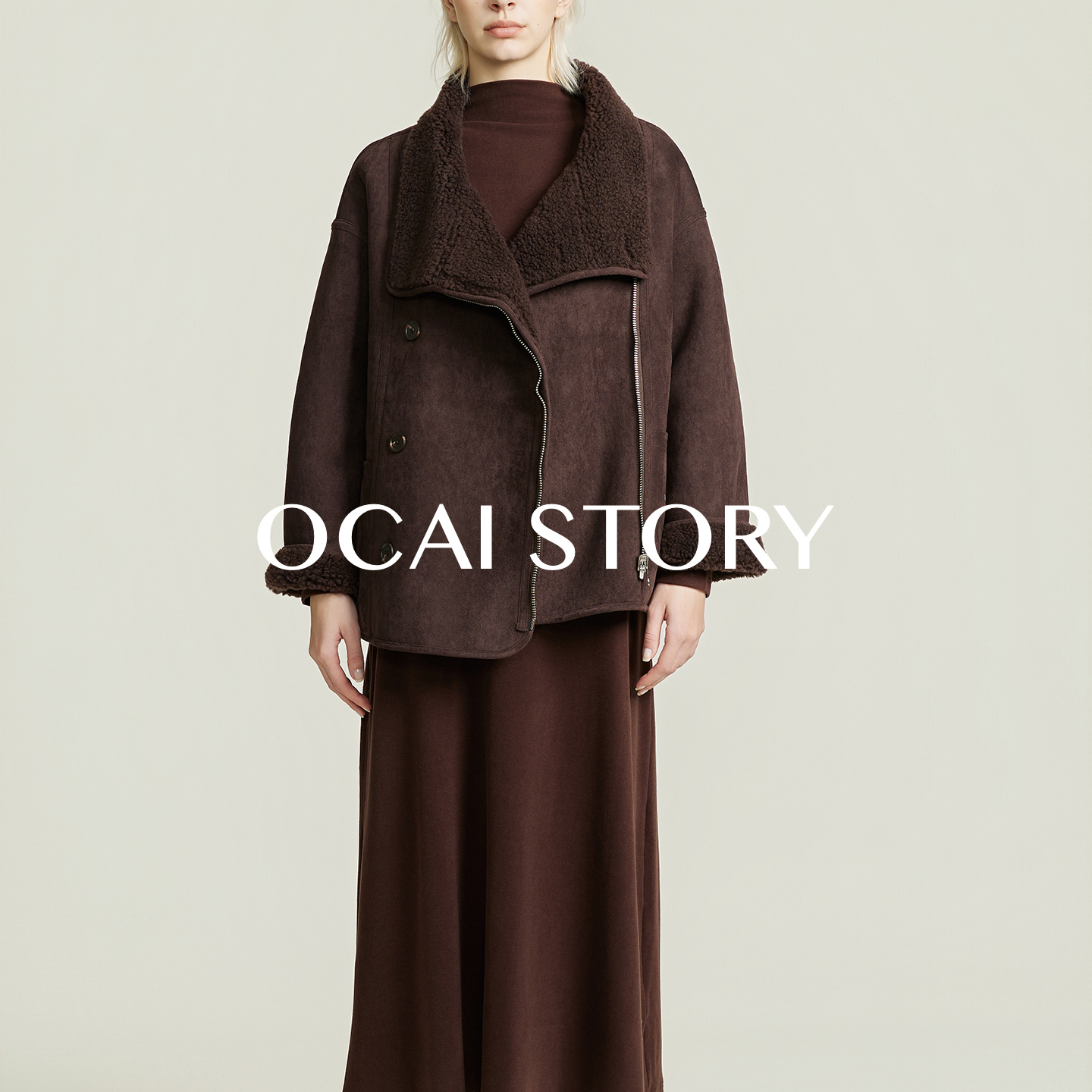 OcaiStory经典风棉羊毛软糯翻领外套254ttpc007