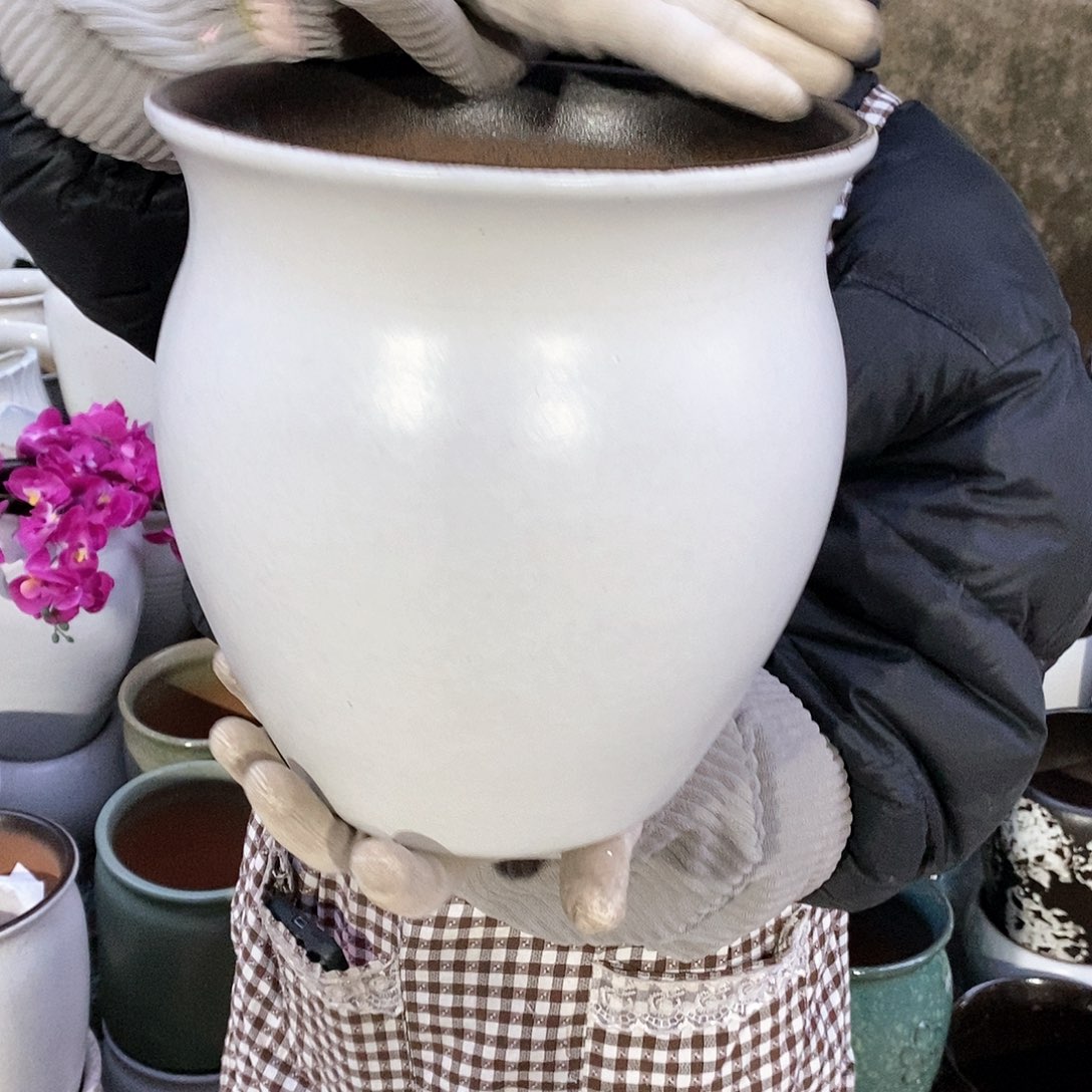 紫砂花盆正品口21高23