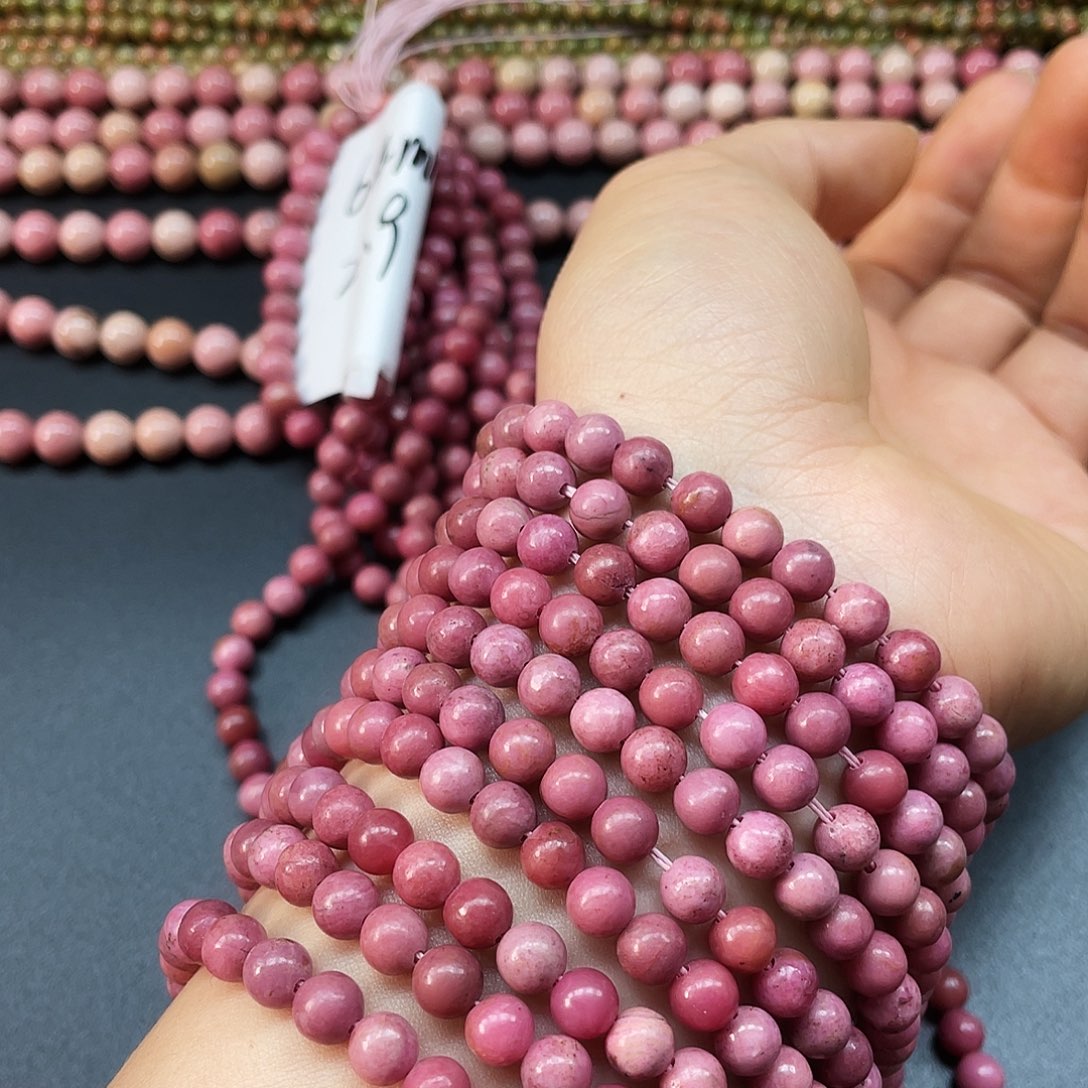 玛瑙/玉髓未镶嵌珠宝半成品蔷薇辉6.4mm