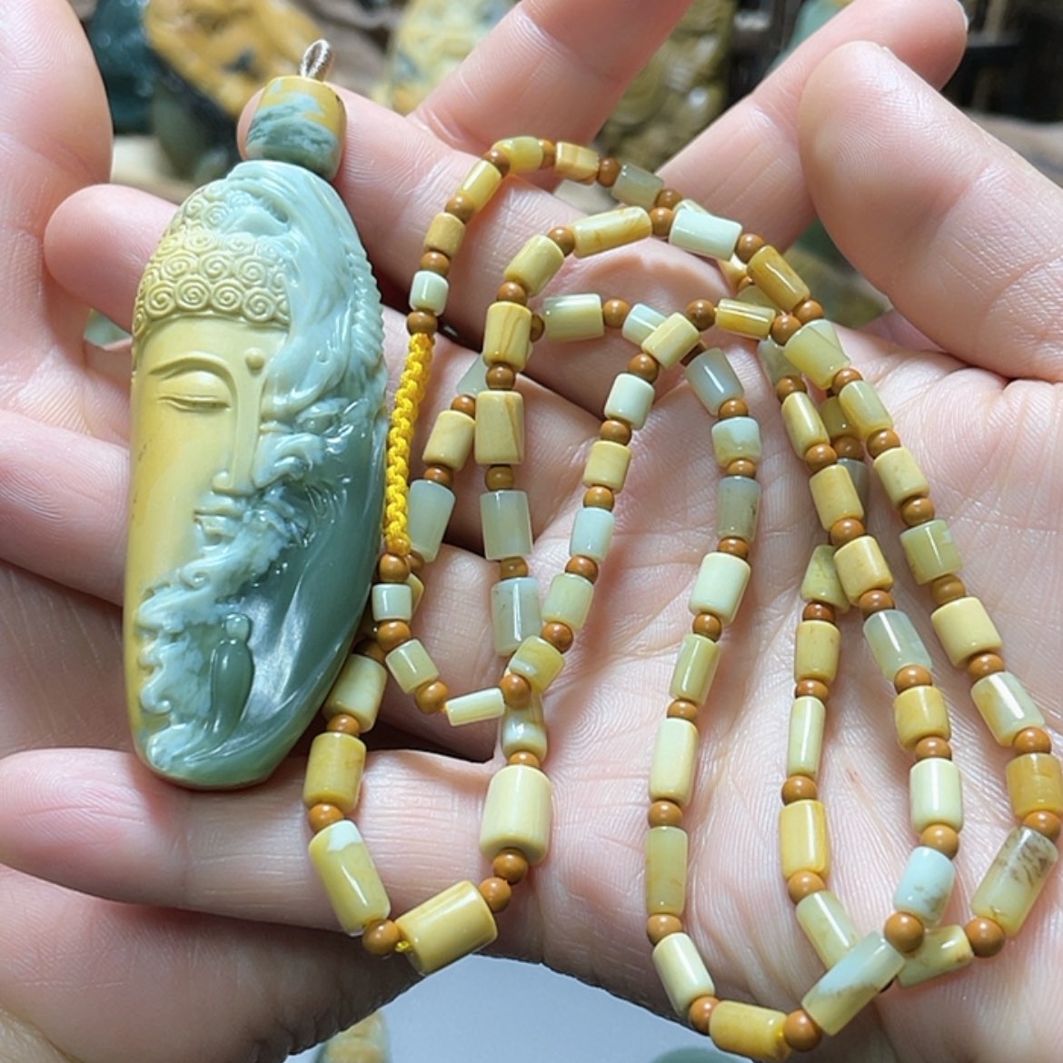 【闪购商品】岫岩河磨玉（透闪石质玉）挂件未镶嵌D**哥