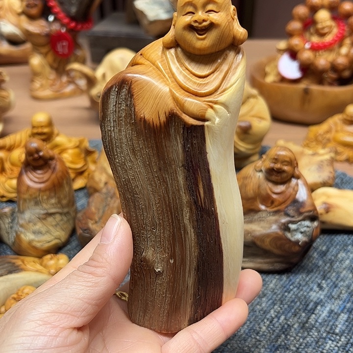 柏木太行崖柏手把摆件