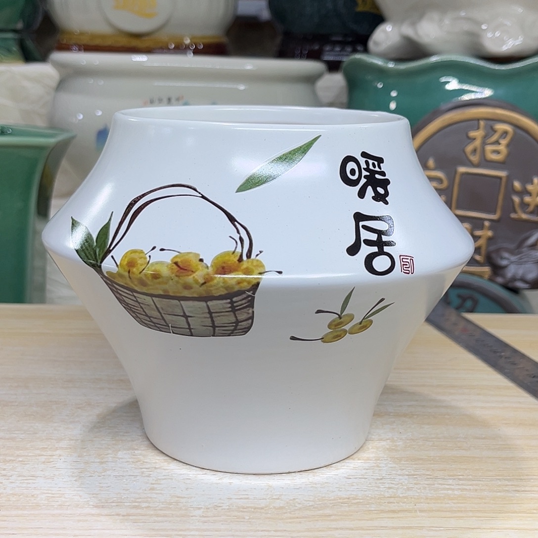 陶瓷绿植多肉微瑕花盆口径11*14