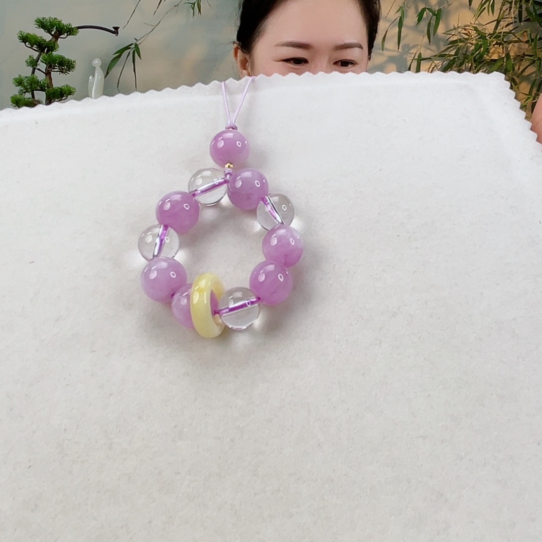 辉石手链未镶嵌紫锂辉13