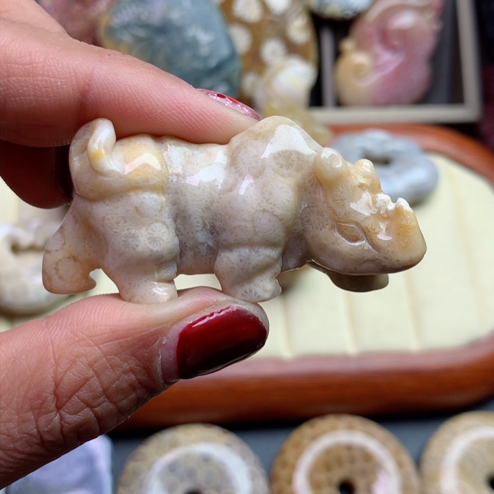 硅化珊瑚（珊瑚玉）颈饰未镶嵌