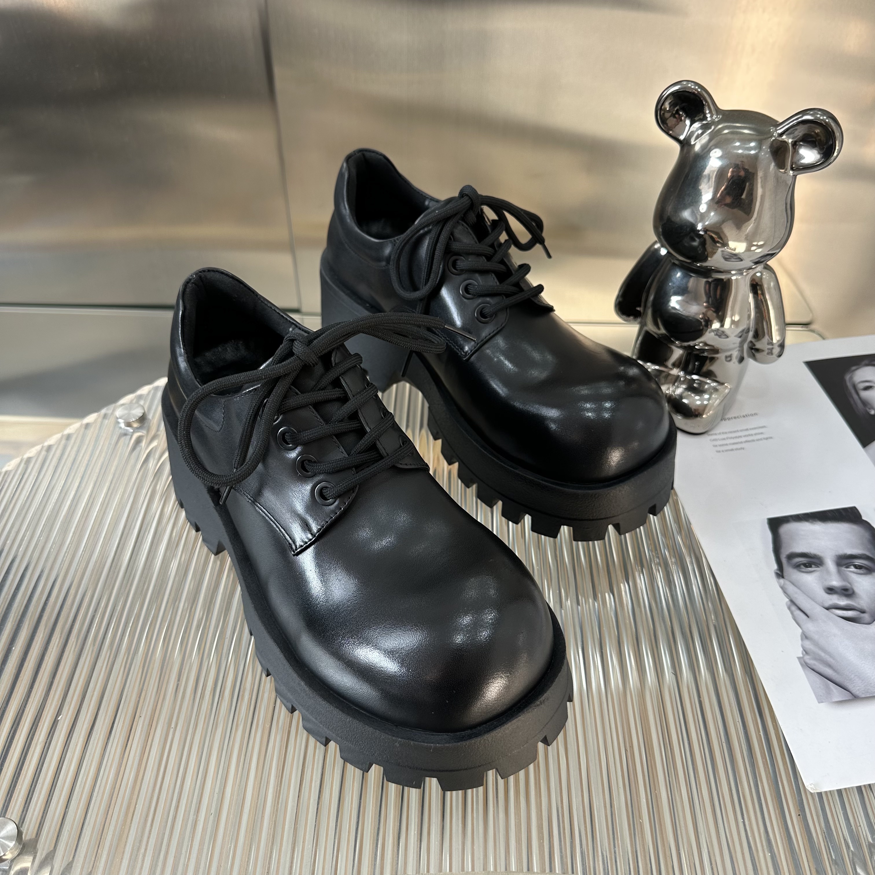 厚底小皮鞋女英伦风2025春季新款真皮松糕单鞋复古欧货大头德比鞋