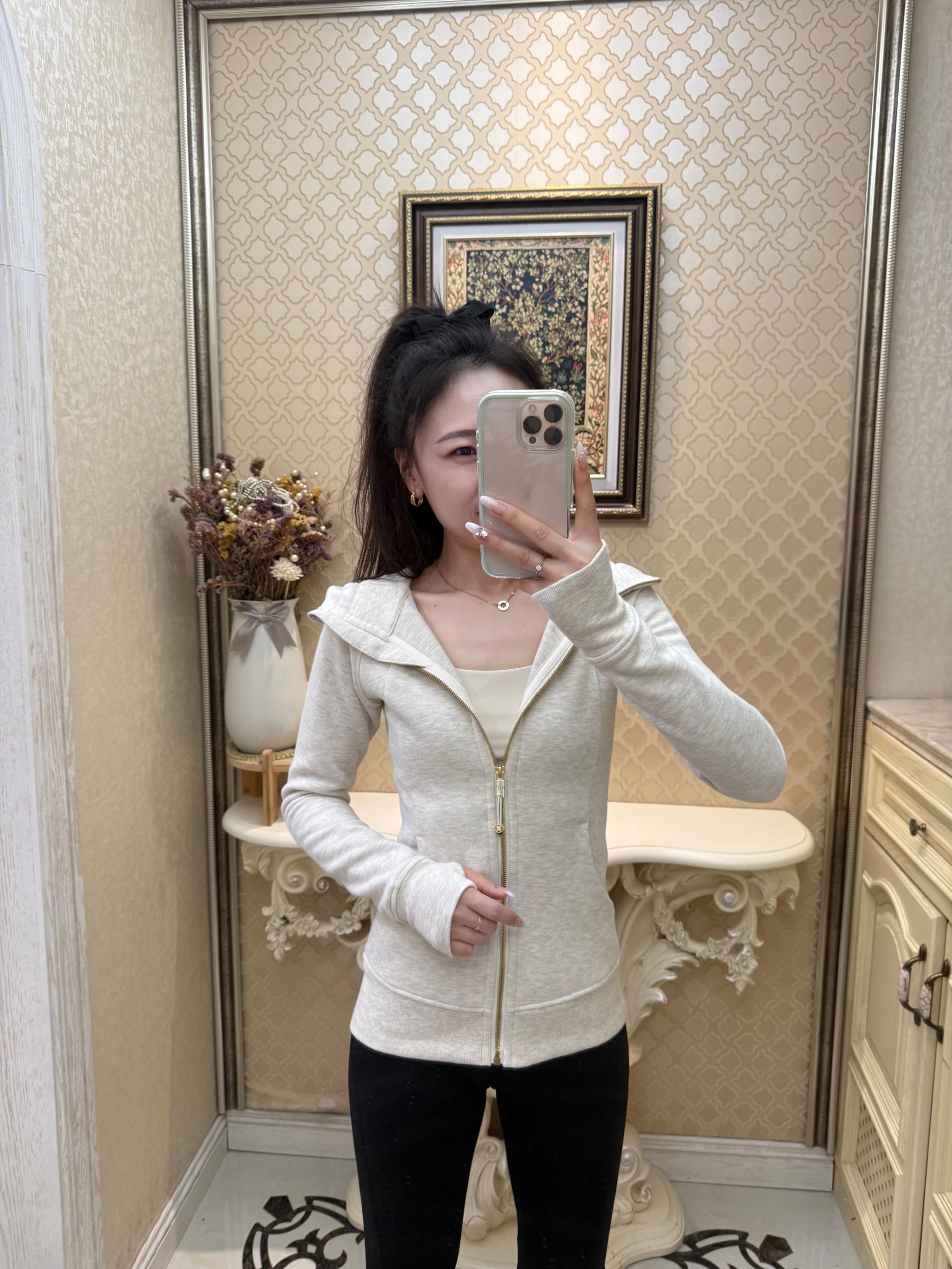 小章鱼加绒修身连帽全拉链卫衣 14