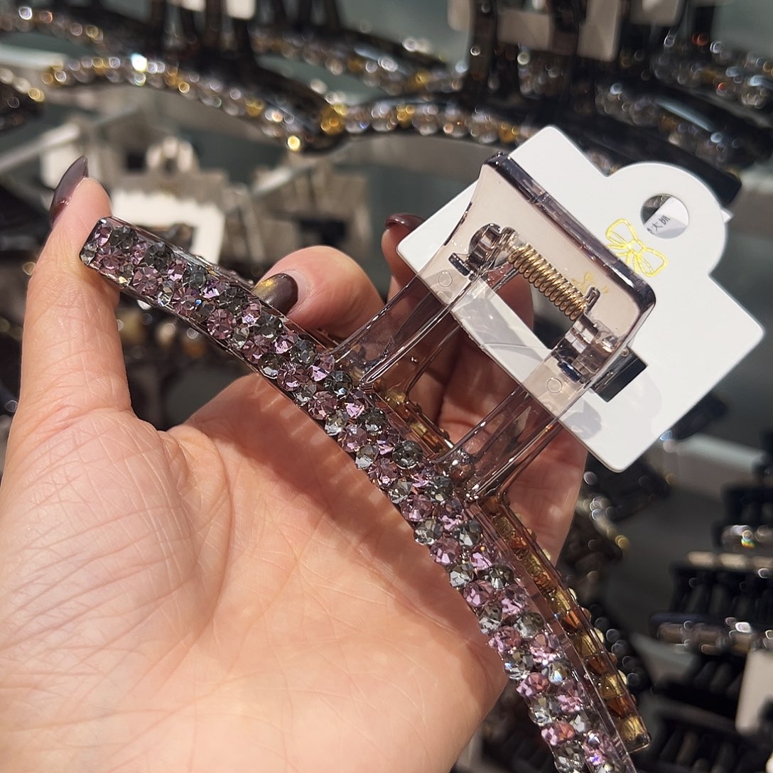 皮质非金属粉色钻抓夹