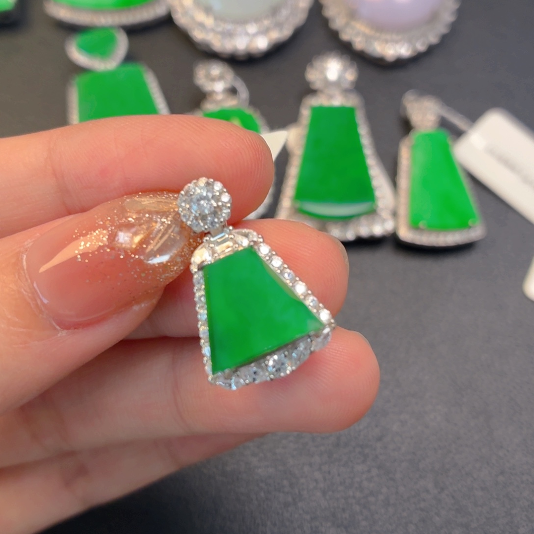 翡翠银S925镶嵌颈饰