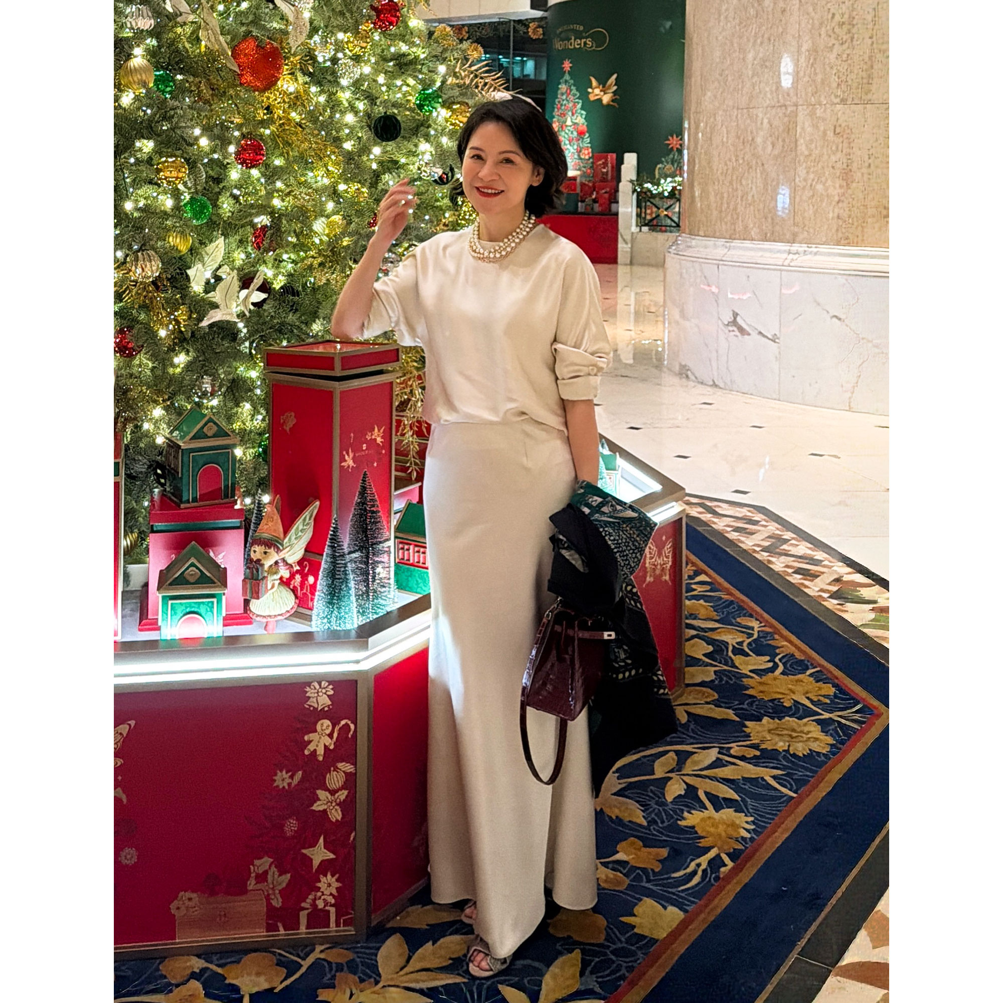 我是摩羯 香江生日宴 40MM100桑蚕丝双面缎优雅高贵秋冬上衣