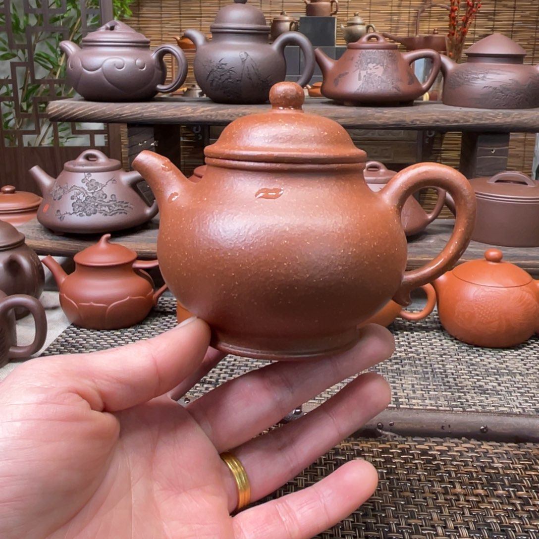 紫砂茶壶宜兴原矿紫砂手工制200